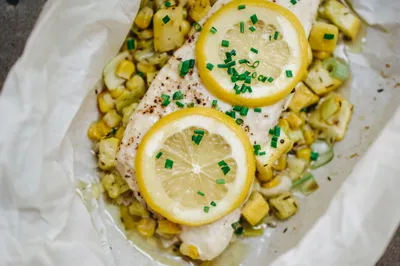 Fish en Papillote with vegetables